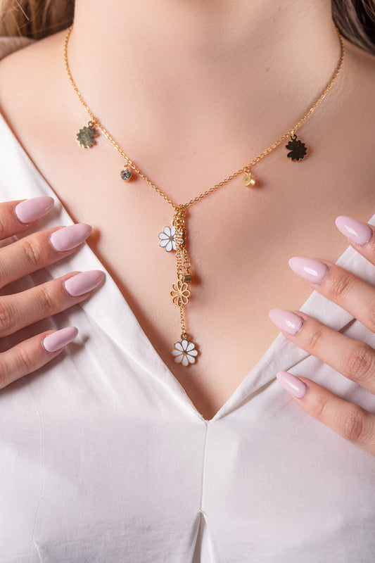 Daisy Charm Lariat
