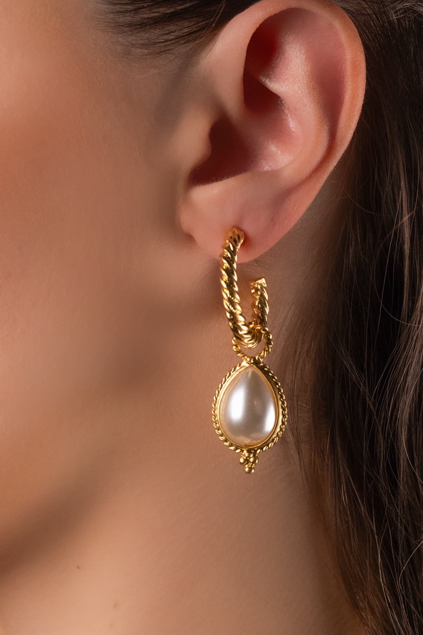 Ophelia Pearl Hoops