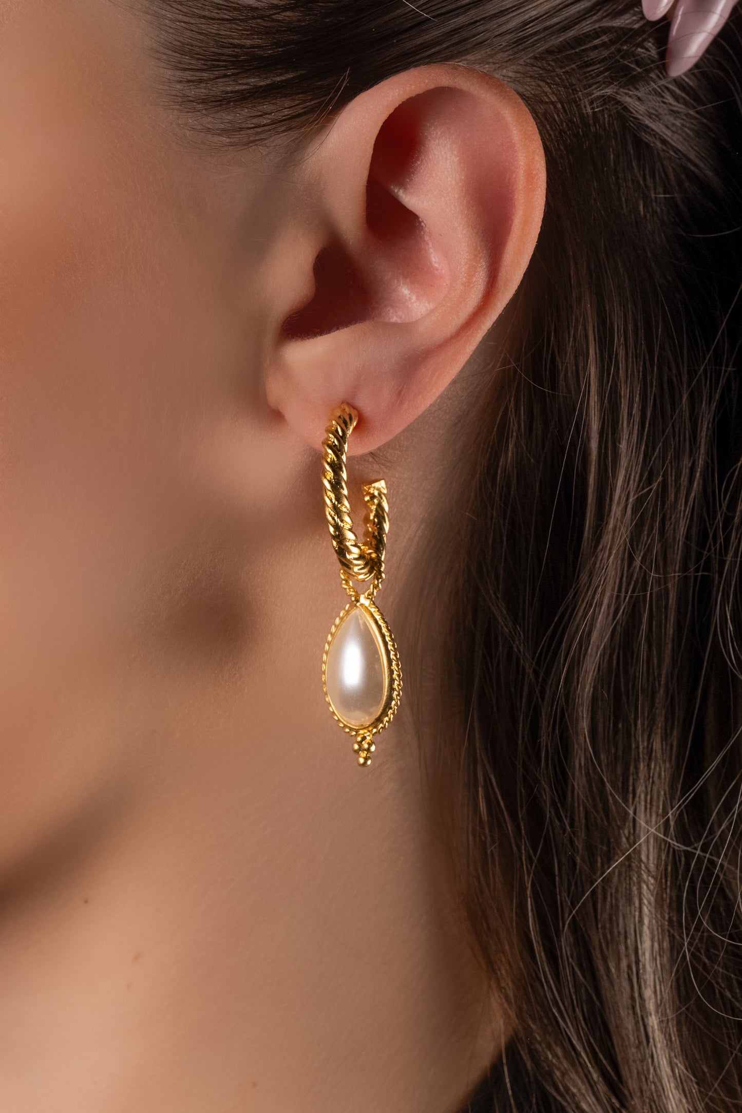Ophelia Pearl Hoops